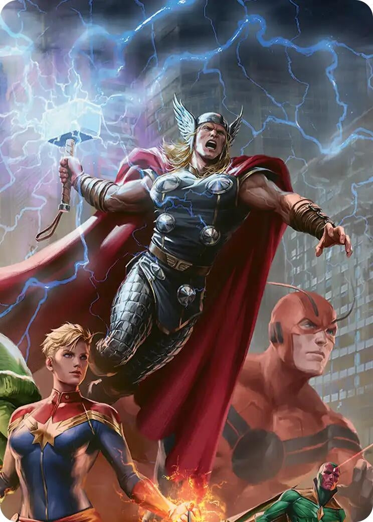 Image for Thor, Guardian of Midgard Art Card (Art Series: Marvel Super Heroes) (3) (AAMSH) - Magic: The Gathering