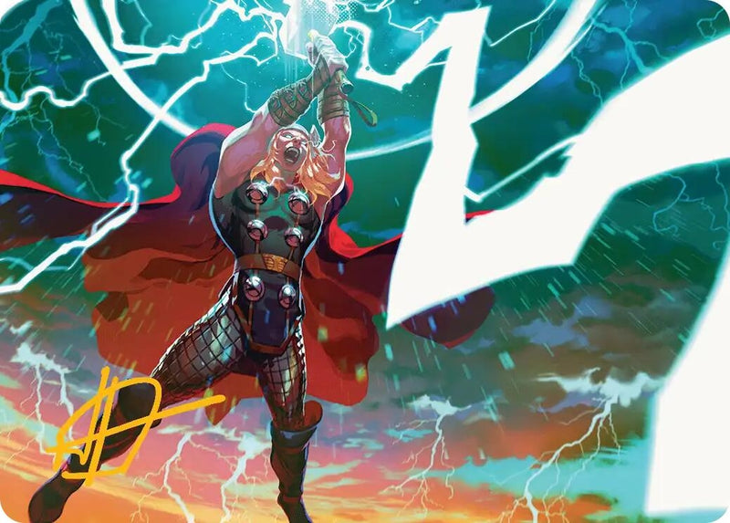 Image for Lightning Strike Art Card (Gold-Stamped Signature) (Art Series: Marvel Super Heroes) (11) (AAMSH) - Magic: The Gathering