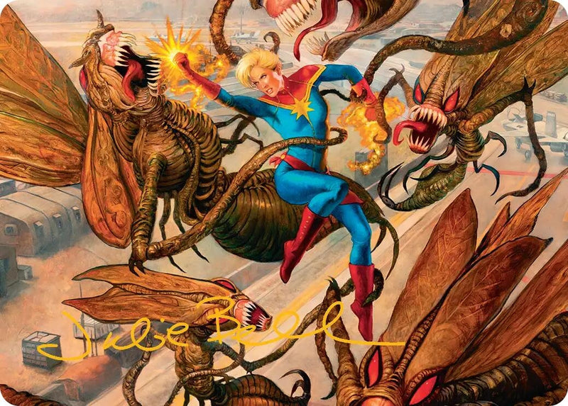 Image for Captain Marvel, Apex Avenger Art Card (Gold-Stamped Signature) (Art Series: Marvel Super Heroes) (36) (AAMSH) - Magic: The Gathering