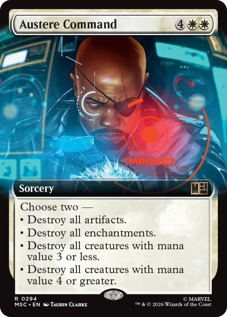Image for Austere Command (Extended Art) (Commander: Marvel Super Heroes) (294) - Magic: The Gathering