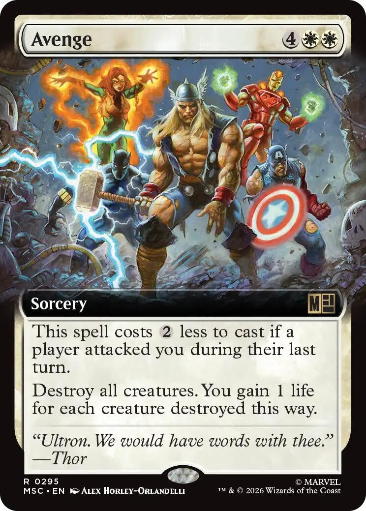 Image for Avenge (Extended Art) (Commander: Marvel Super Heroes) (295) - Magic: The Gathering