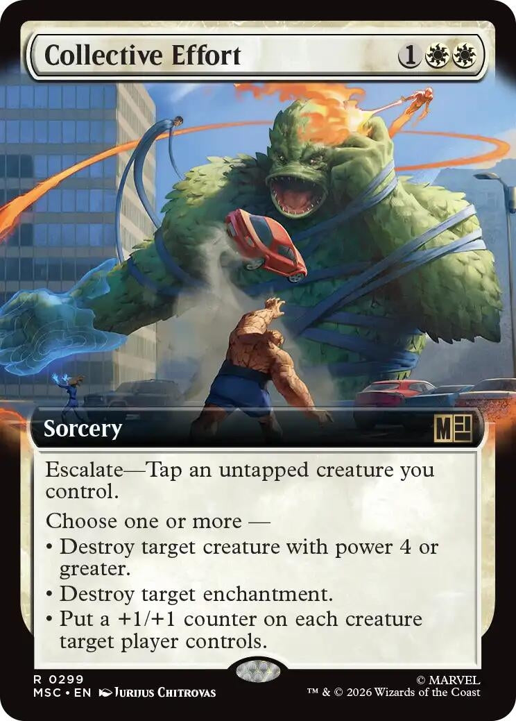 Image for Collective Effort (Extended Art) (Commander: Marvel Super Heroes) (299) (MSC) - Magic: The Gathering