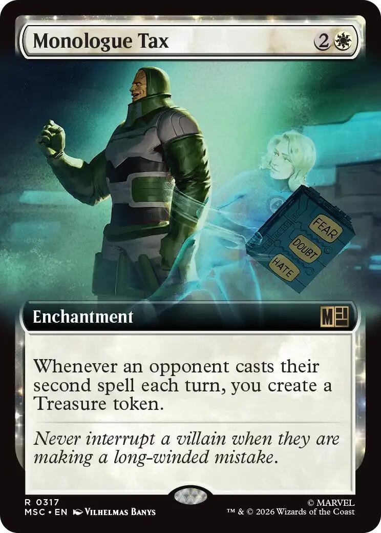 Image for Monologue Tax (Extended Art) (Commander: Marvel Super Heroes) (317) (MSC) - Magic: The Gathering