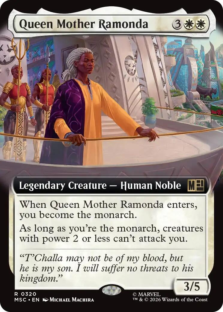 Image for Queen Mother Ramonda (Extended Art) (Commander: Marvel Super Heroes) (320) (MSC) - Magic: The Gathering