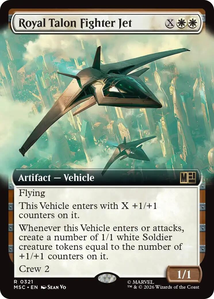 Image for Royal Talon Fighter Jet (Extended Art) (Commander: Marvel Super Heroes) (321) (MSC) - Magic: The Gathering