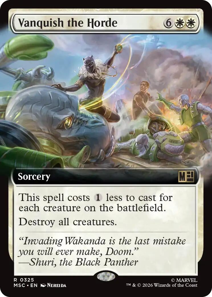 Image for Vanquish the Horde (Extended Art) (Commander: Marvel Super Heroes) (325) (MSC) - Magic: The Gathering