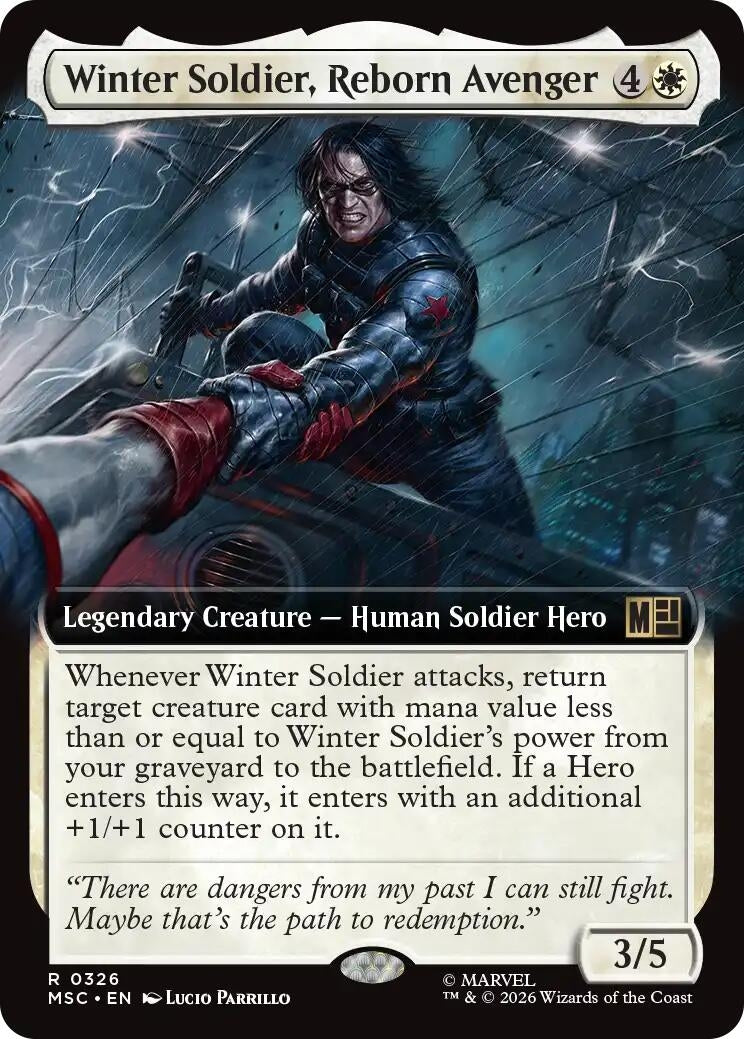 Image for Winter Soldier, Reborn Avenger (Extended Art) (Commander: Marvel Super Heroes) (326) (MSC) - Magic: The Gathering