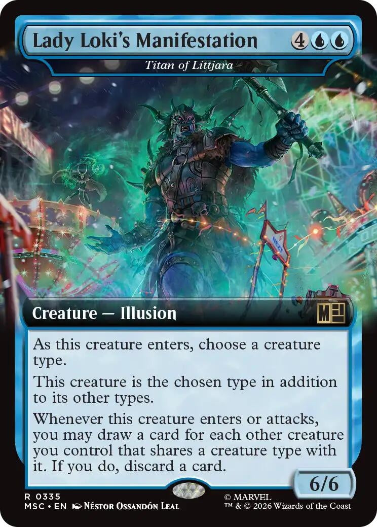 Image for Lady Loki's Manifestation - Titan of Littjara (Extended Art) (Commander: Marvel Super Heroes) (335) (MSC) - Magic: The Gathering