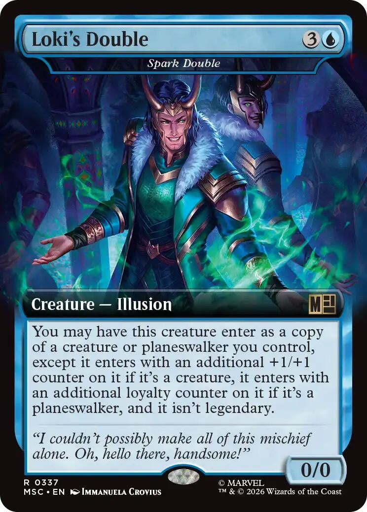 Image for Loki's Double - Spark Double (Extended Art) (Commander: Marvel Super Heroes) (337) (MSC) - Magic: The Gathering