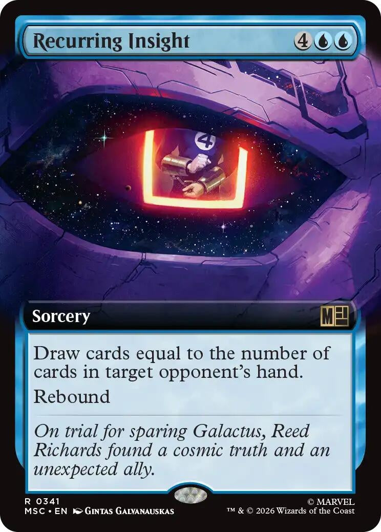 Image for Recurring Insight (Extended Art) (Commander: Marvel Super Heroes) (341) (MSC) - Magic: The Gathering