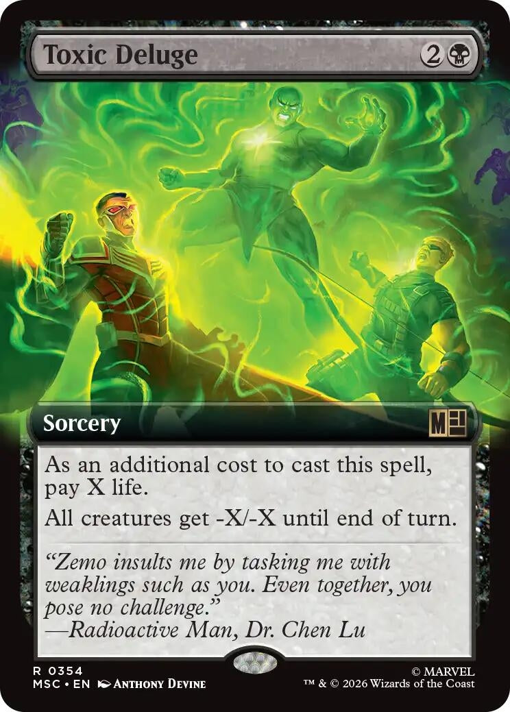 Image for Toxic Deluge (Extended Art) (Commander: Marvel Super Heroes) (354) (MSC) - Magic: The Gathering