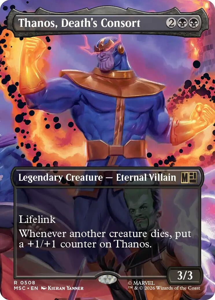 Image for Thanos, Death's Consort (Borderless) (Commander: Marvel Super Heroes) (508) (MSC) - Magic: The Gathering