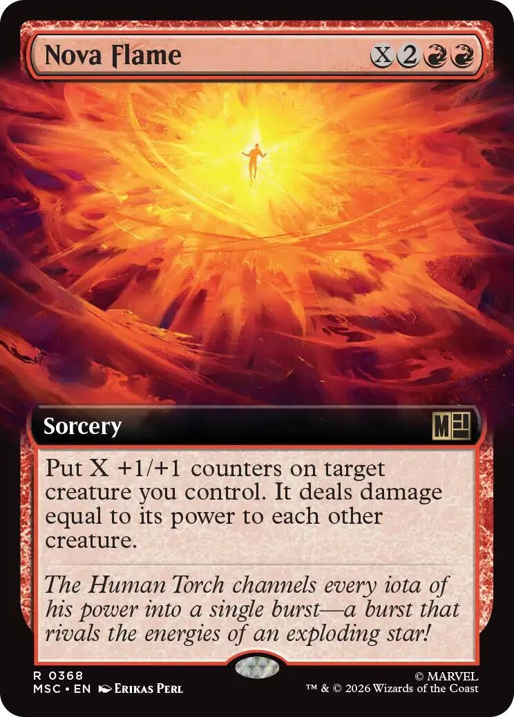Image for Nova Flame (Extended Art) (Commander: Marvel Super Heroes) (368) (MSC) - Magic: The Gathering