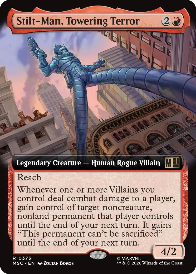 Image for Stilt-Man, Towering Terror (Extended Art) (Commander: Marvel Super Heroes) (373) (MSC) - Magic: The Gathering