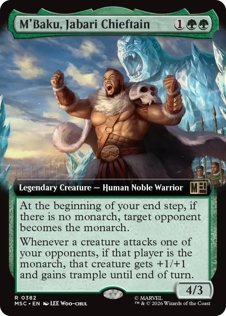 Image for M'Baku, Jabari Chieftain (Extended Art) (Commander: Marvel Super Heroes) (382) (MSC) - Magic: The Gathering