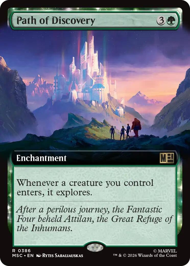 Image for Path of Discovery (Extended Art) (Commander: Marvel Super Heroes) (386) (MSC) - Magic: The Gathering
