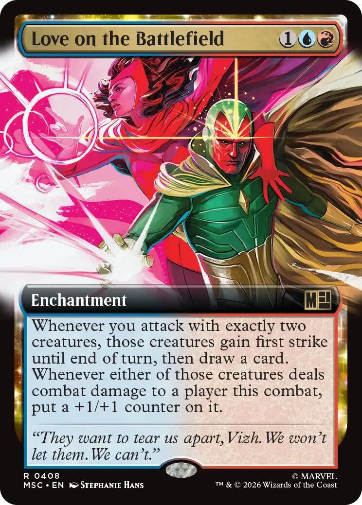 Image for Love on the Battlefield (Extended Art) (Commander: Marvel Super Heroes) (408) (MSC) - Magic: The Gathering