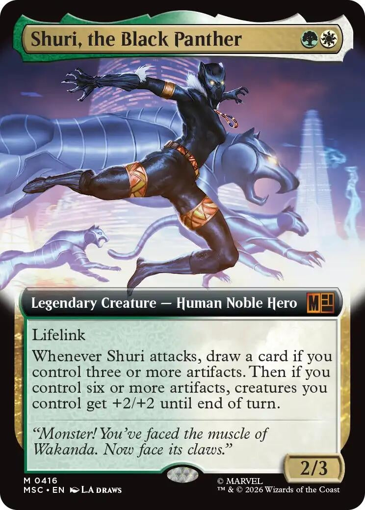 Image for Shuri, the Black Panther (Extended Art) (Commander: Marvel Super Heroes) (416) (MSC) - Magic: The Gathering