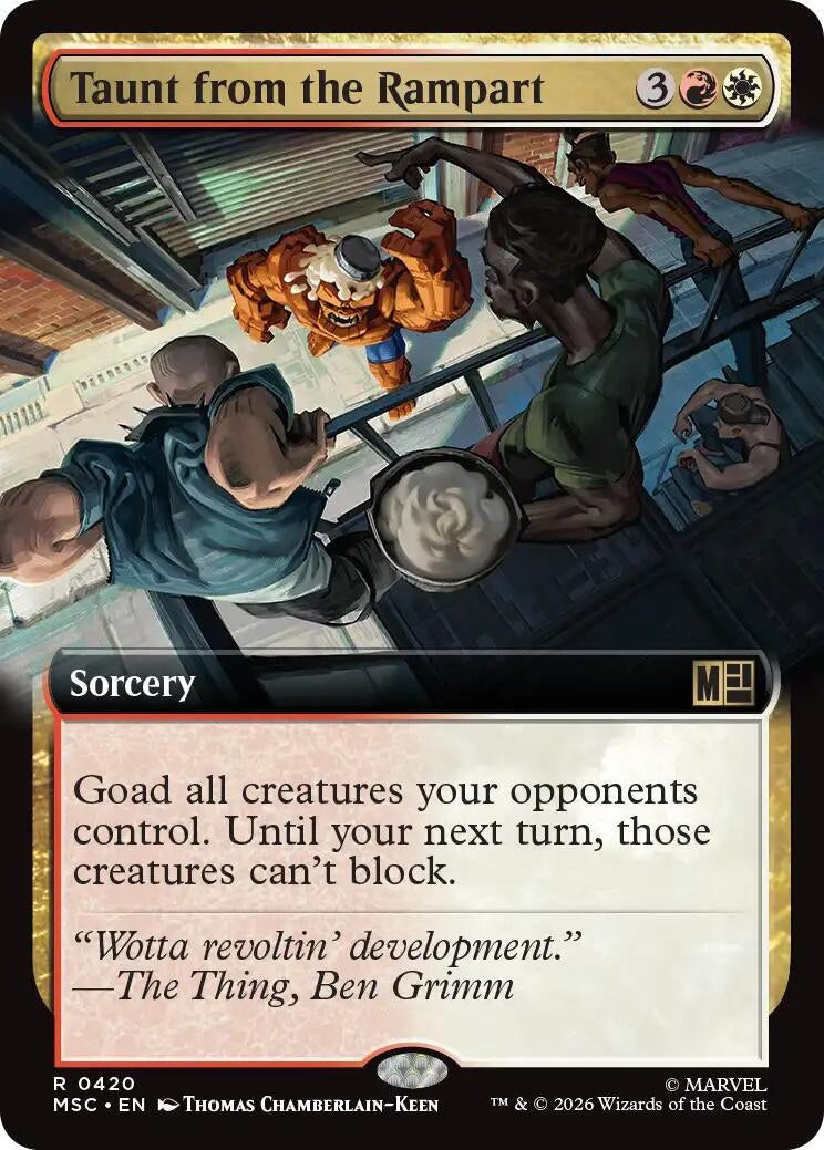 Image for Taunt from the Rampart (Extended Art) (Commander: Marvel Super Heroes) (420) (MSC) - Magic: The Gathering