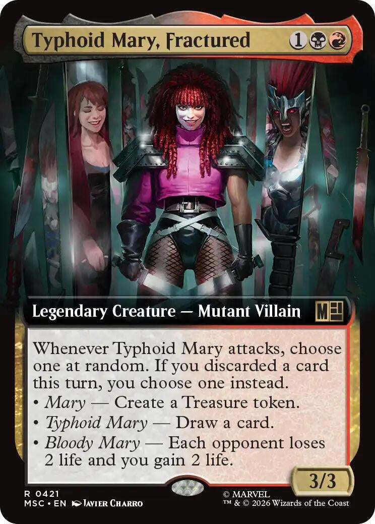 Image for Typhoid Mary, Fractured (Extended Art) (Commander: Marvel Super Heroes) (421) (MSC) - Magic: The Gathering