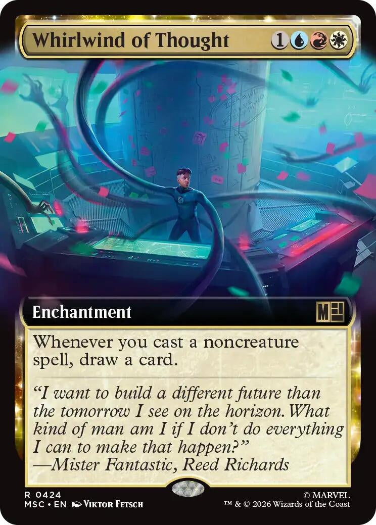 Image for Whirlwind of Thought (Extended Art) (Commander: Marvel Super Heroes) (424) (MSC) - Magic: The Gathering