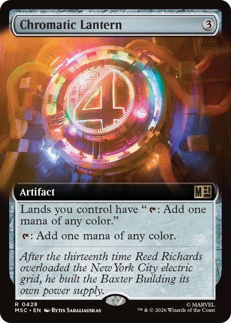 Image for Chromatic Lantern (Extended Art) (Commander: Marvel Super Heroes) (428) (MSC) - Magic: The Gathering