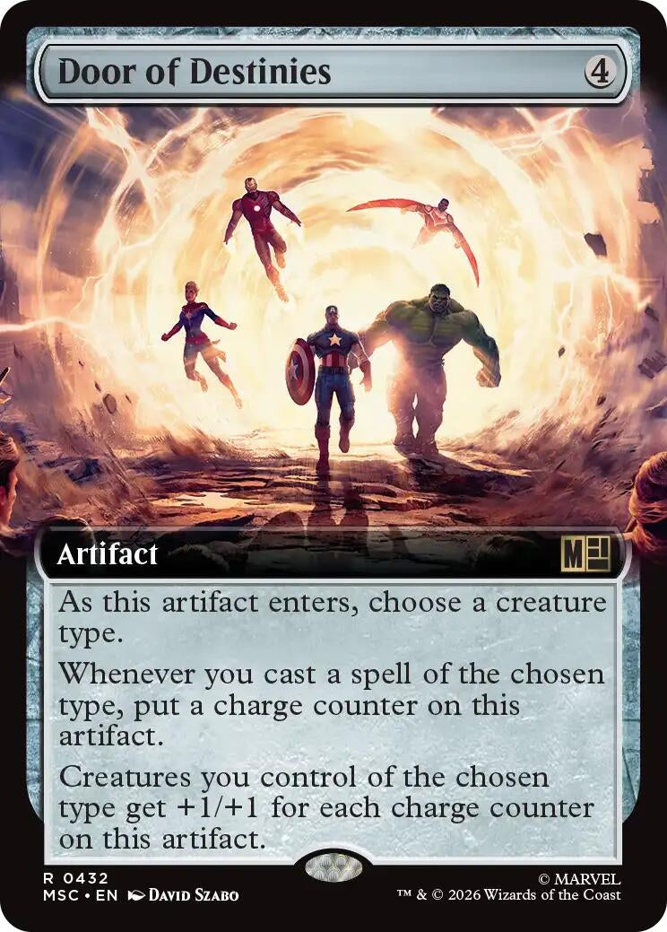 Image for Door of Destinies (Extended Art) (Commander: Marvel Super Heroes) (432) (MSC) - Magic: The Gathering
