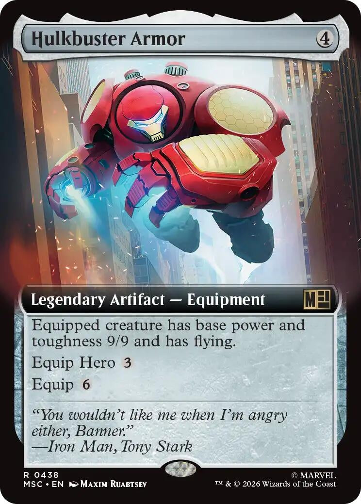 Image for Hulkbuster Armor (Extended Art) (Commander: Marvel Super Heroes) (438) (MSC) - Magic: The Gathering