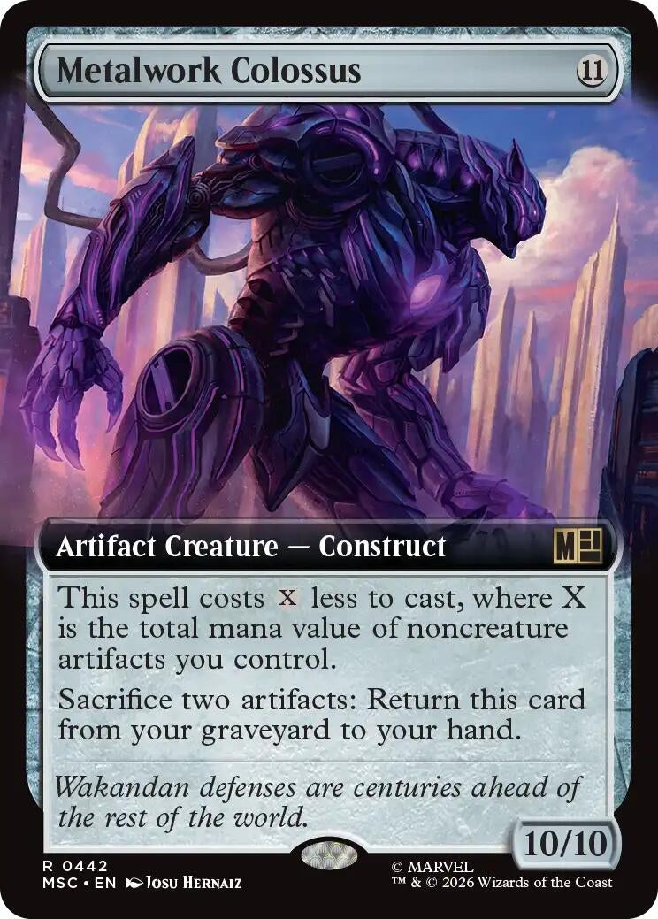 Image for Metalwork Colossus (Extended Art) (Commander: Marvel Super Heroes) (442) (MSC) - Magic: The Gathering