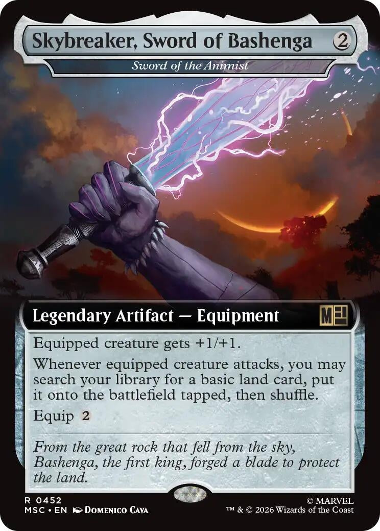 Image for Skybreaker, Sword of Bashenga - Sword of the Animist (Extended Art) (Commander: Marvel Super Heroes) (452) (MSC) - Magic: The Gathering