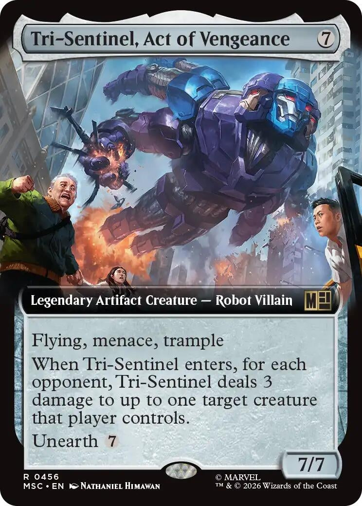 Image for Tri-Sentinel, Act of Vengeance (Extended Art) (Commander: Marvel Super Heroes) (456) (MSC) - Magic: The Gathering