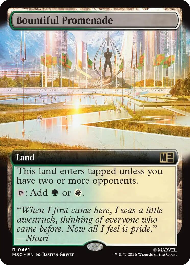 Image for Bountiful Promenade (Extended Art) (Commander: Marvel Super Heroes) (461) (MSC) - Magic: The Gathering