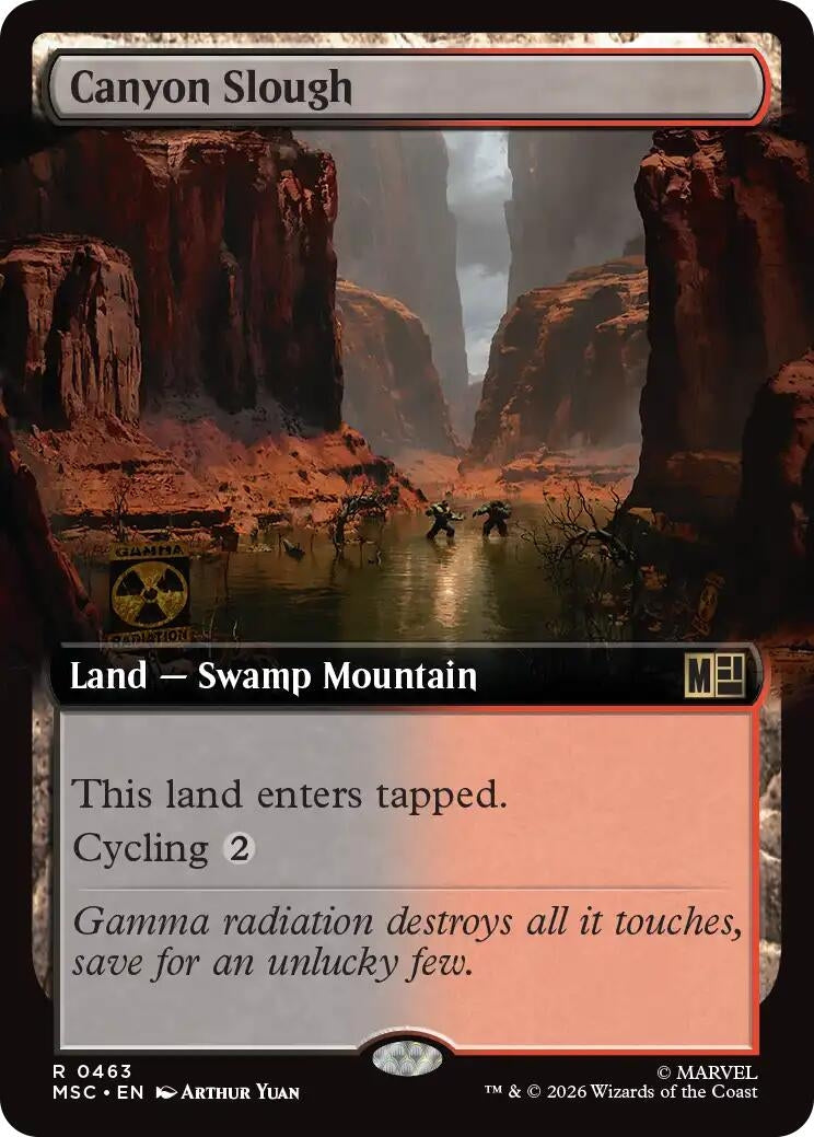 Image for Canyon Slough (Extended Art) (Commander: Marvel Super Heroes) (463) (MSC) - Magic: The Gathering
