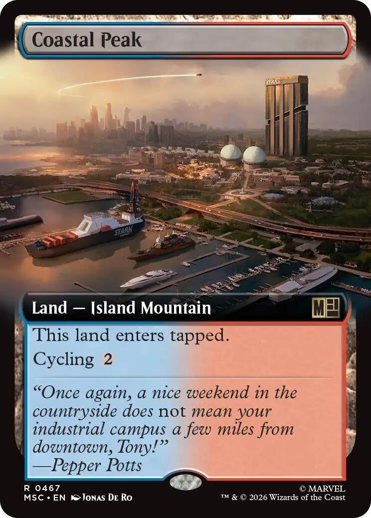 Image for Coastal Peak (Extended Art) (Commander: Marvel Super Heroes) (467) (MSC) - Magic: The Gathering