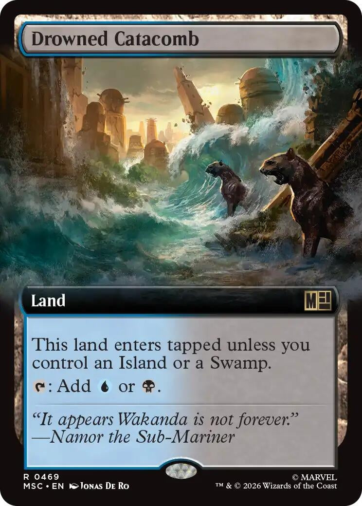 Image for Drowned Catacomb (Extended Art) (Commander: Marvel Super Heroes) (469) (MSC) - Magic: The Gathering