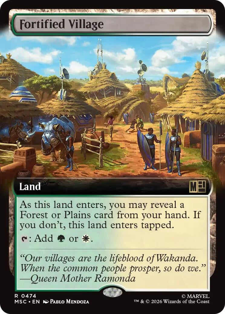 Image for Fortified Village (Extended Art) (Commander: Marvel Super Heroes) (474) (MSC) - Magic: The Gathering