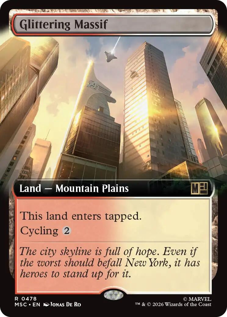 Image for Glittering Massif (Extended Art) (Commander: Marvel Super Heroes) (478) (MSC) - Magic: The Gathering