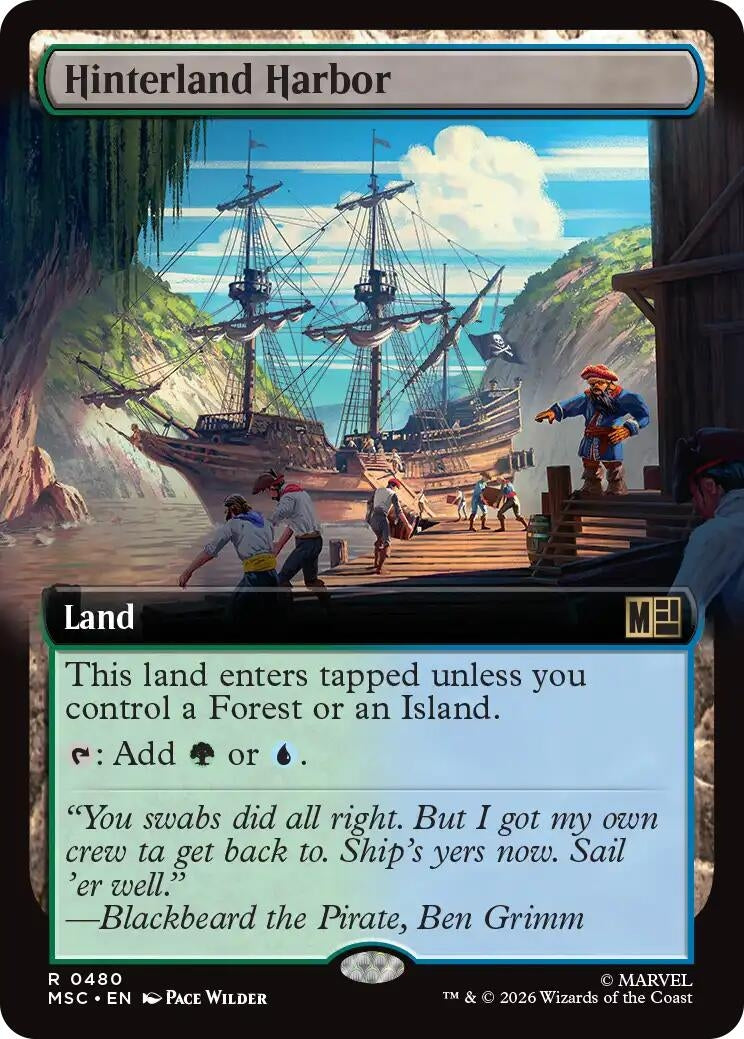 Image for Hinterland Harbor (Extended Art) (Commander: Marvel Super Heroes) (480) (MSC) - Magic: The Gathering