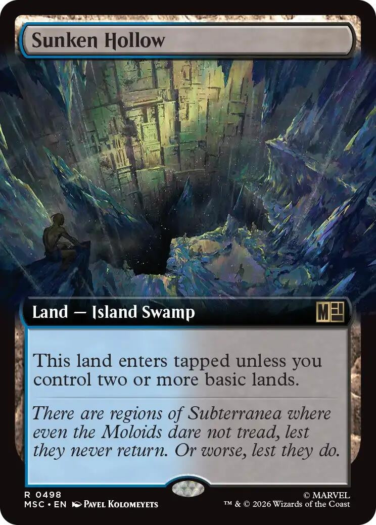 Image for Sunken Hollow (Extended Art) (Commander: Marvel Super Heroes) (498) (MSC) - Magic: The Gathering