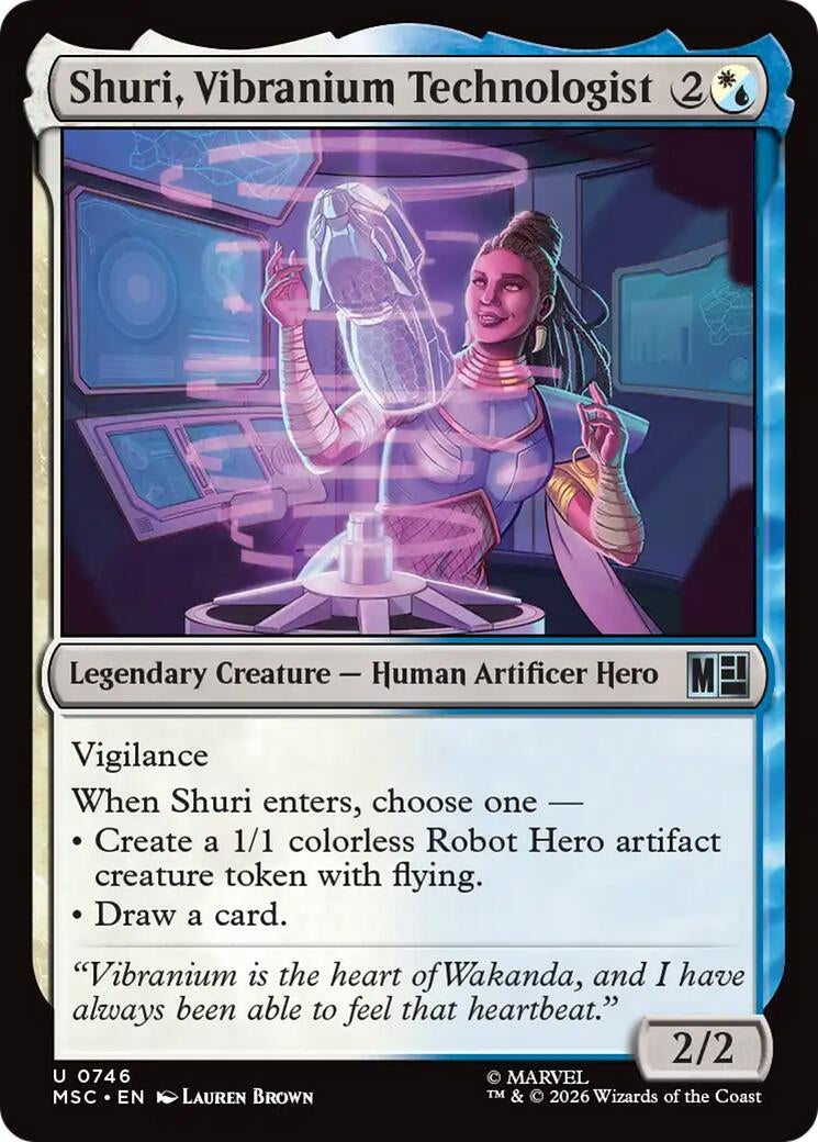 Image for Shuri, Vibranium Technologist (Commander: Marvel Super Heroes) (746) (MSC) - Magic: The Gathering