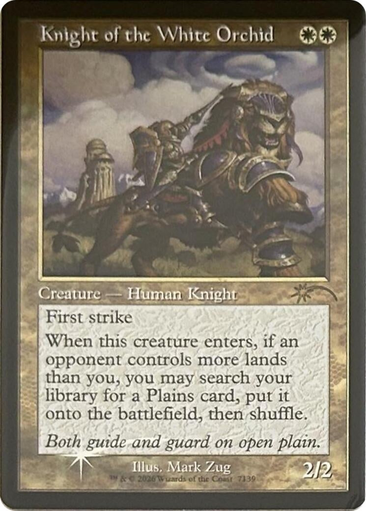 Image for Knight of the White Orchid (Retro Frame) (Secret Lair Drop Series) (7139) (SLD) - Magic: The Gathering