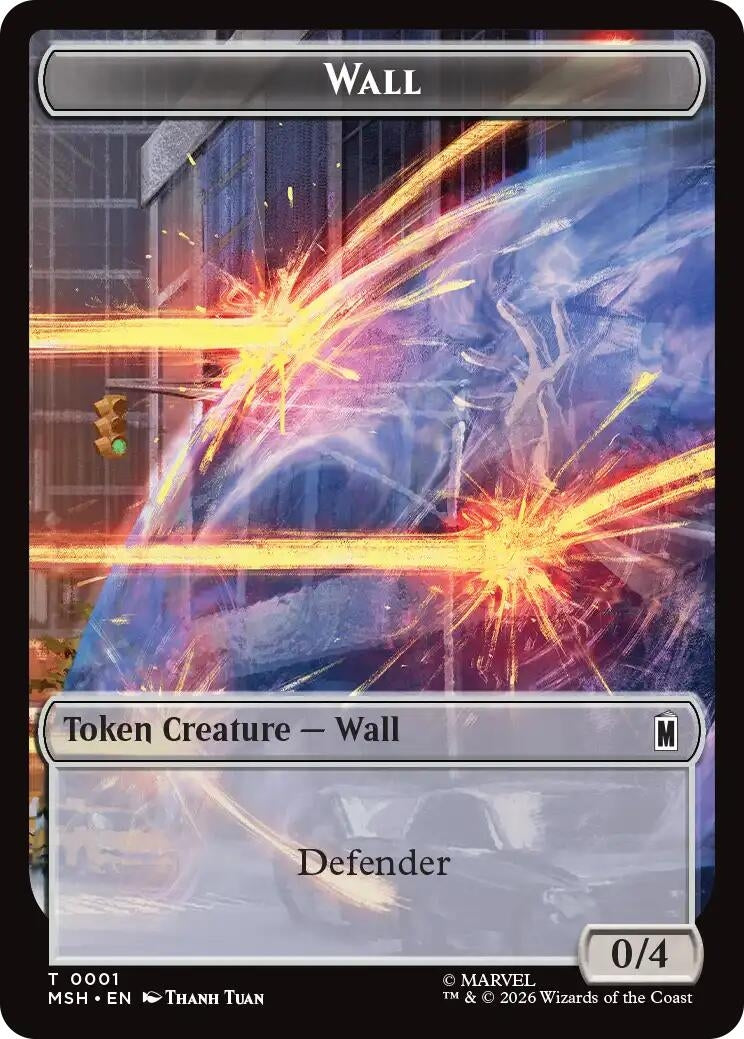 Image for Wall // Alien Double-Sided Token (Marvel Super Heroes) (1 // 11) (MSH) - Magic: The Gathering