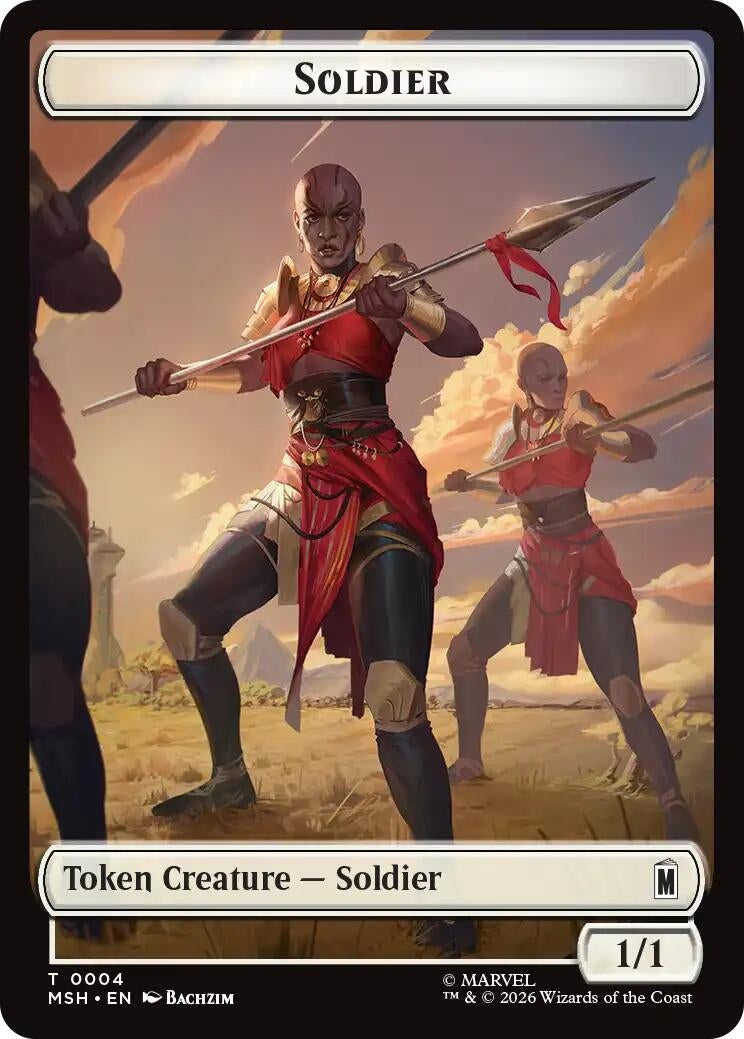 Image for Soldier // Insect Double-Sided Token (Marvel Super Heroes) (4 // 12) (MSH) - Magic: The Gathering