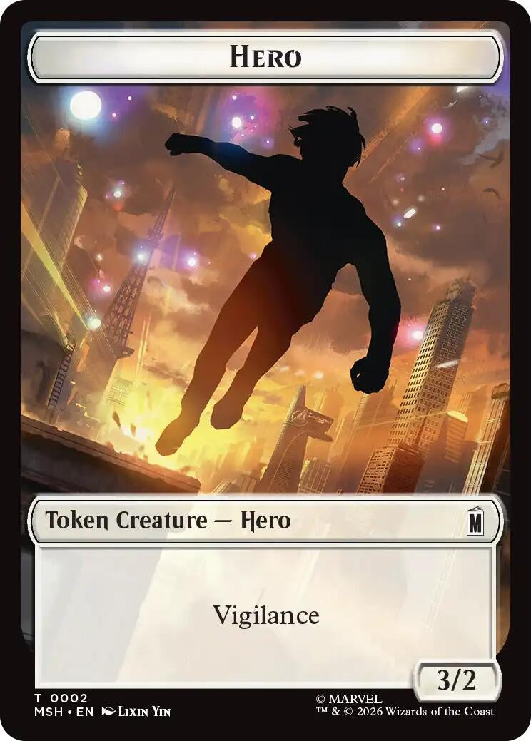 Image for Hero // Robot Villain Double-Sided Token (Marvel Super Heroes) (2 // 20) (MSH) - Magic: The Gathering