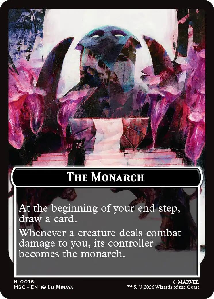 Image for The Monarch (0016) // Vibranium (0015) Double-Sided Token (Commander: Marvel Super Heroes) (16 // 15) (MSC) - Magic: The Gathering