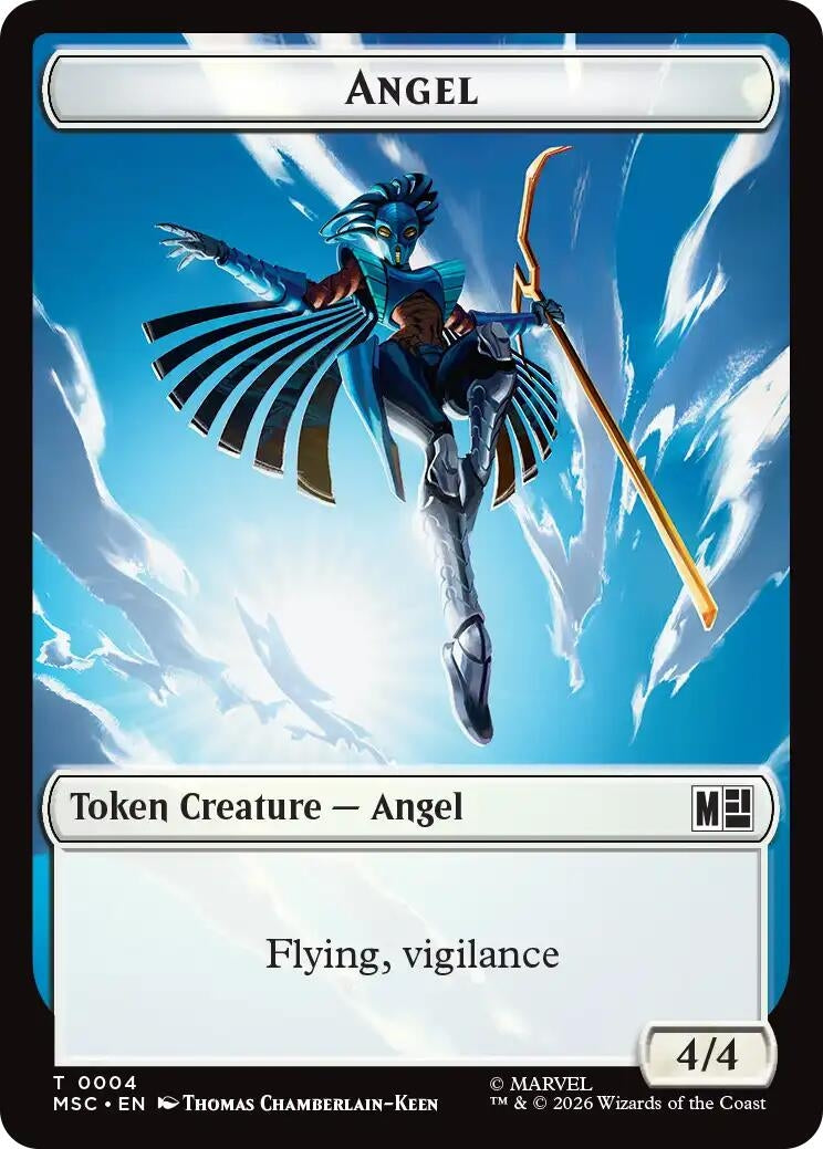 Image for Angel // Elephant Double-Sided Token (Commander: Marvel Super Heroes) (4 // 12) (MSC) - Magic: The Gathering