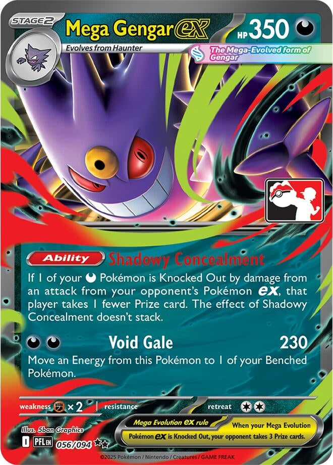 Image for Mega Gengar ex (Prize Pack Series Cards) (056/094) - Pokemon