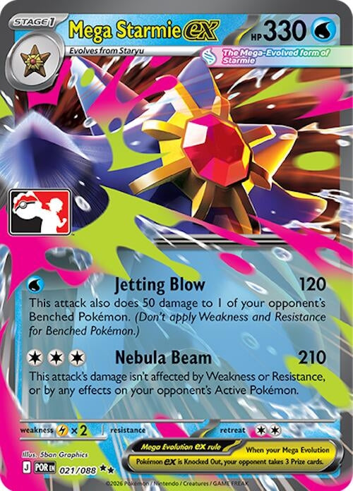 Image for Mega Starmie ex (Prize Pack Series Cards) (021/088) - Pokemon