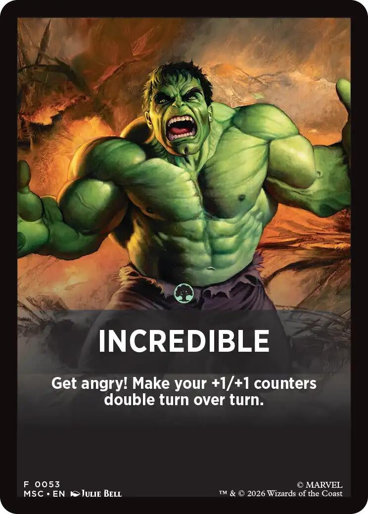 Image for Incredible Theme Card (Commander: Marvel Super Heroes) (53) (MSC) - Magic: The Gathering