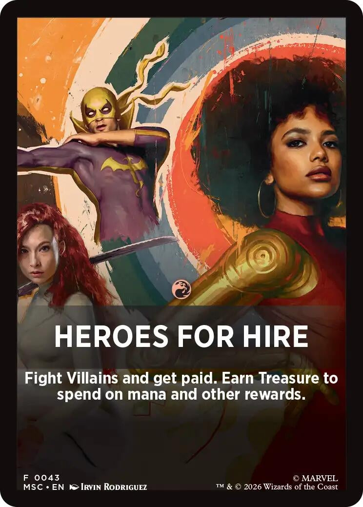 Image for Heroes For Hire Theme Card (Commander: Marvel Super Heroes) (43) (MSC) - Magic: The Gathering